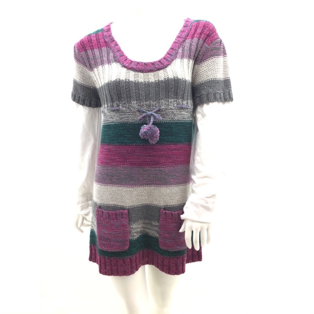 Energie Girls Striped Tunic Sweater XL 16